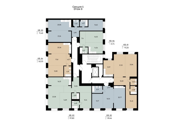 
  Продается 2-комн. квартира 71.4 м², в ЖК ВЕКТОР премиум-квартал, дом 2. Фото 3.