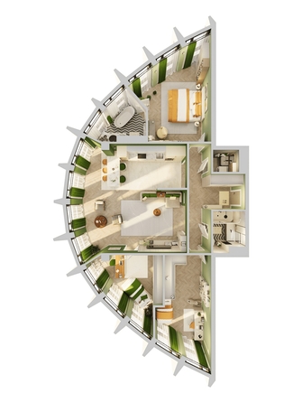 
  Продается 4-комн. квартира 128.9 м², в ЖК Звезды, дом 1. Фото 2.