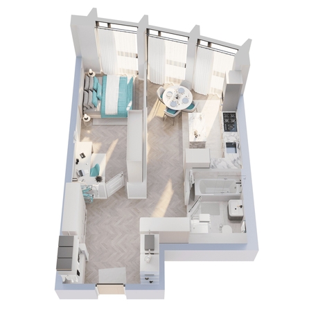 
  Продается 1-комн. квартира 51.66 м², в ЖК Звезды, дом 3. Фото 1.