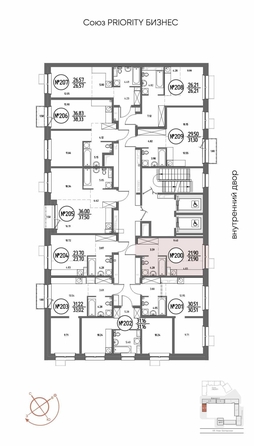 
  Продается студия 21.9 м², в ЖК СОЮЗ ПРИОРИТИ МАХ, д. 4. Фото 28.