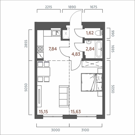 
  Продается 2-комн. квартира 47.91 м², в ЖК Салют. Фото 1.