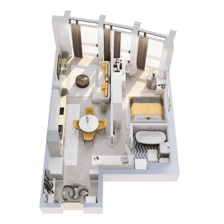 
  Продается 1-комн. квартира 51.06 м², в ЖК Звезды, дом 2. Фото 1.