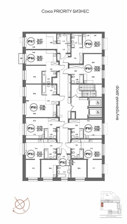 
  Продается студия 21.9 м², в ЖК СОЮЗ ПРИОРИТИ МАХ, д. 4. Фото 4.