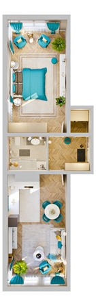 
  Продается 2-комн. квартира 51.35 м², в ЖК Клубный дом РиверАнг. Фото 2.