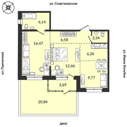 
  Продается 2-комн. квартира 84.79 м², в ЖК Источник, дом 5. Фото 1.