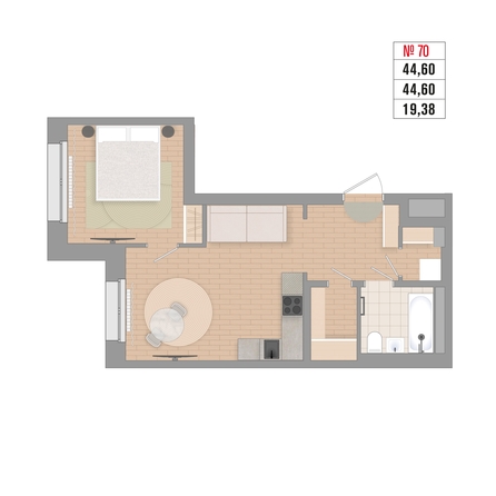 
  Продается 2-комн. квартира 40.6 м², в ЖК Стрижи Сити, блок-секции 6,7. Фото 8.