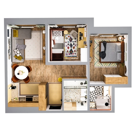 
  Продается 3-комн. квартира 60.76 м², в ЖК Стрижи Сити, блок-секции 6,7. Фото 1.