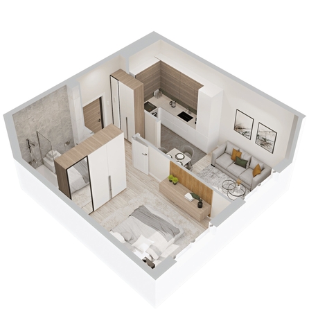 
  Продается 1-комн. квартира 36.62 м², в  ЖиВой комплекс на Кузьмихе. Фото 1.