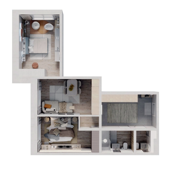 
  Продается 2-комн. квартира 66.9 м², в ЖК Стрижи Сити, блок-секции 6,7. Фото 1.