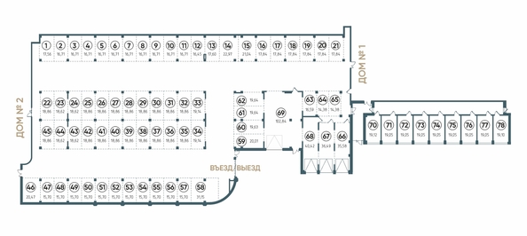 
  Продается парковка 19.64 м², в ЖК Бродский, 1-я очередь. Фото 1.