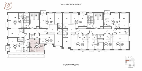 
  Продается студия 25.45 м², в ЖК СОЮЗ ПРИОРИТИ МАХ, д. 4. Фото 1.