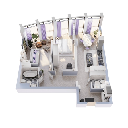 
  Продается 2-комн. квартира 80.07 м², в ЖК Звезды, дом 1. Фото 1.