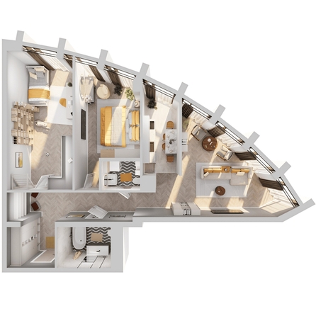 
  Продается 3-комн. квартира 90.65 м², в ЖК Звезды, дом 2. Фото 1.