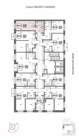 
  Продается студия 26.28 м², в ЖК СОЮЗ ПРИОРИТИ МАХ, д. 4. Фото 3.