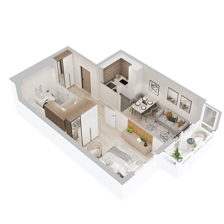
  Продается 1-комн. квартира 49.13 м², в  ЖиВой комплекс на Кузьмихе. Фото 1.