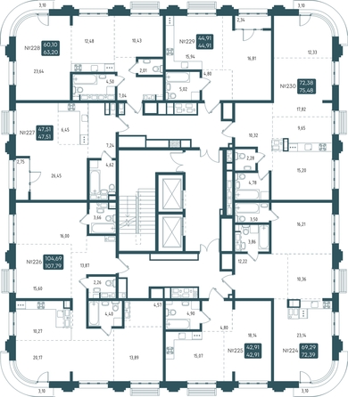 
  Продается 3-комн. квартира 75.17 м², в ЖК Бродский, 1-я очередь. Фото 1.