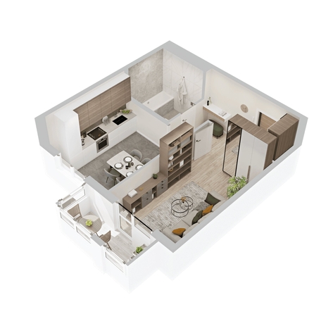 
  Продается 1-комн. квартира 40.68 м², в  ЖиВой комплекс на Кузьмихе. Фото 1.