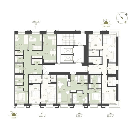 
  Продается 2-комн. квартира 61.6 м², в ЖК Верба. Фото 1.