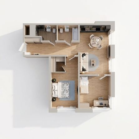 
  Продается 3-комн. квартира 72.5 м², в ЖК Стрижи Сити, блок-секции 6,7. Фото 3.