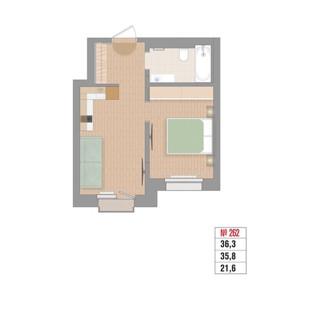
  Продается 2-комн. квартира 36.3 м², в ЖК Стрижи Сити, блок-секции 6,7. Фото 2.