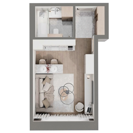 
  Продается 1-комн. квартира 26.1 м², в ЖК Стрижи Сити, блок-секции 6,7. Фото 1.