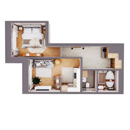 
  Продается 2-комн. квартира 44.7 м², в ЖК Стрижи Сити, блок-секции 6,7. Фото 2.