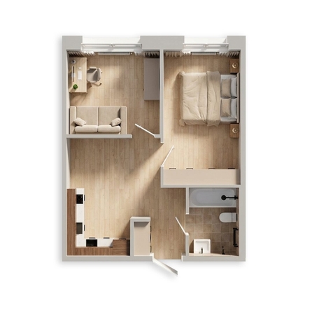 
  Продается 2-комн. квартира 42.8 м², в ЖК Квартал Стрижи, 3 очередь, дом 1. Фото 2.