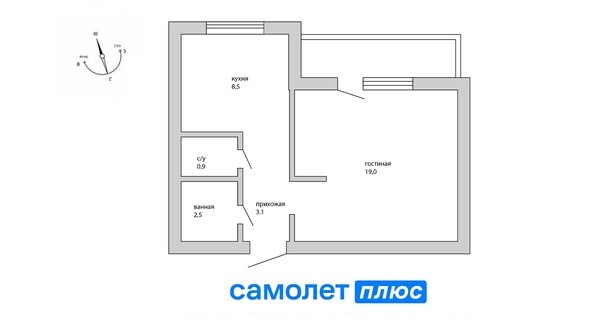 
   Продам 1-комнатную, 34 м², Институтская - трамвайный парк тер, 28

. Фото 14.