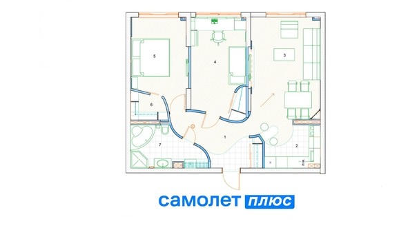 
   Продам 3-комнатную, 74.7 м², Марковцева (Аграрник) тер, 6

. Фото 7.