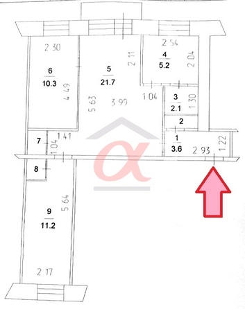 
  Продается 3-комн. квартира, 57 м², Ленина пр-кт, д. 67
. Фото 12.