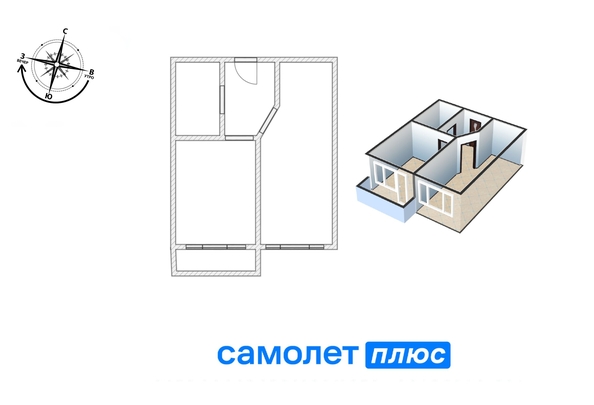 
   Продам 1-комнатную, 37.3 м², Строителей б-р, 67

. Фото 12.