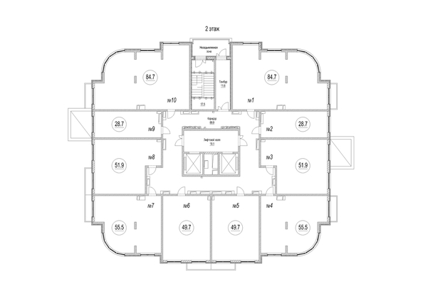 
   Продам 2-комнатную, 51.9 м², Панорама, (Октябрьский, 32а к.2)

. Фото 1.