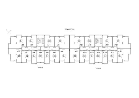 
   Продам 1-комнатную, 53.2 м², Солнечный бульвар, дом 24 корп 4

. Фото 1.