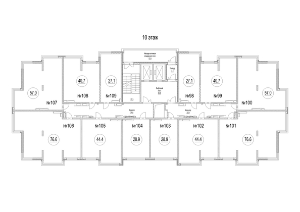 
   Продам 2-комнатную, 57 м², Сити-парк, дом 9

. Фото 1.