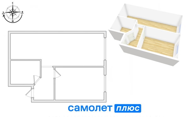 
   Продам 2-комнатную, 46.9 м², Осенний б-р, 2

. Фото 2.