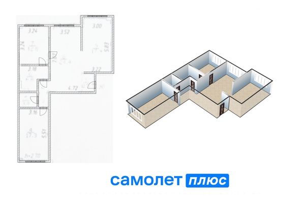 
   Продам 3-комнатную, 87.6 м², Волгоградская ул, 1

. Фото 1.