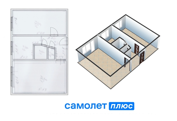 
   Продам 2-комнатную, 44.9 м², Рукавишникова ул, 3

. Фото 2.