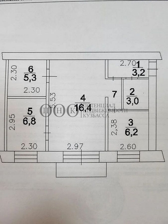 
   Продам 2-комнатную, 42.6 м², Дзержинского - Демьяна Бедного тер, 8

. Фото 6.