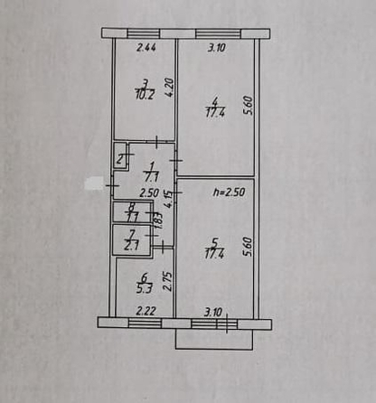 
   Продам 3-комнатную, 61.2 м², Октябрьский (Ноградский) тер, 60

. Фото 8.