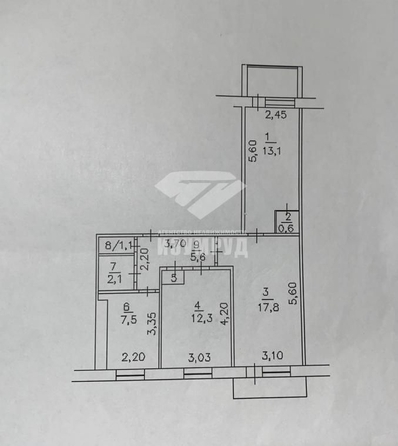 
   Продам 3-комнатную, 60.6 м², Марковцева (Аграрник) тер, 16

. Фото 8.