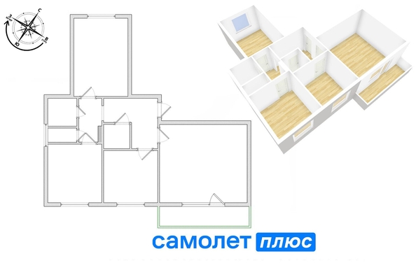 
   Продам 3-комнатную, 64 м², Строителей б-р, 52А

. Фото 9.