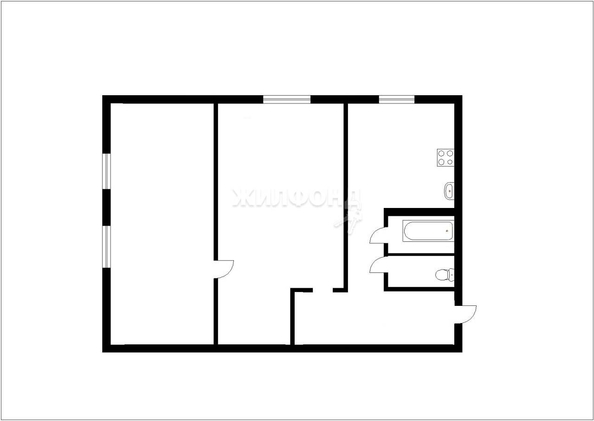 
   Продам 2-комнатную, 48 м², Ефимова ул, 12

. Фото 1.