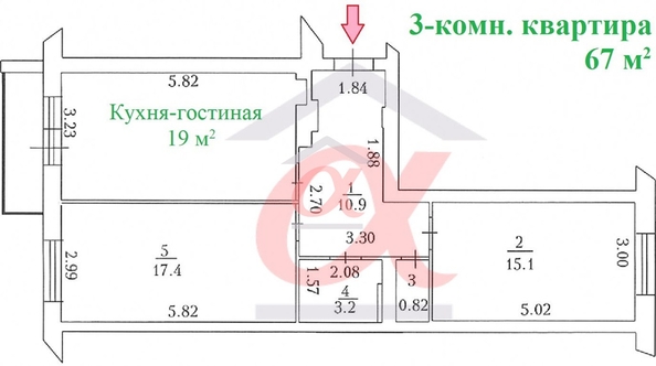 
   Продам 3-комнатную, 66.7 м², Тухачевского ул, 29Б

. Фото 24.