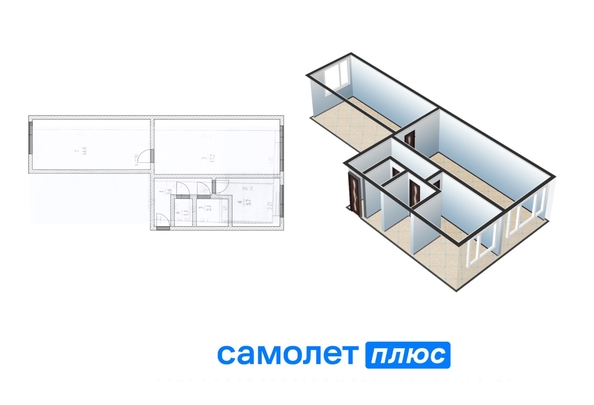 
   Продам 2-комнатную, 43.7 м², Центральная ул, 10

. Фото 14.