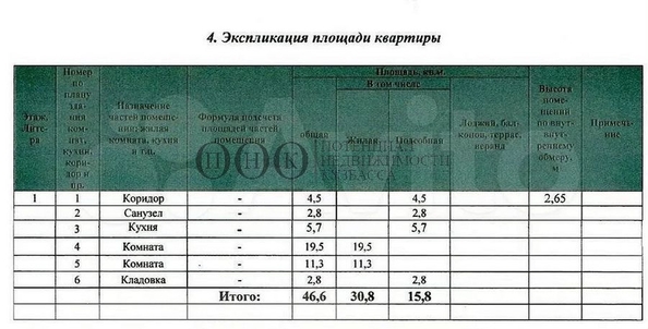 
   Продам 2-комнатную, 46.6 м², 9 Января ул, 4

. Фото 19.