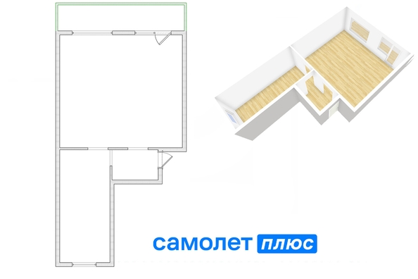 
   Продам 2-комнатную, 55.4 м², Кемерово-Сити, дом 32

. Фото 2.