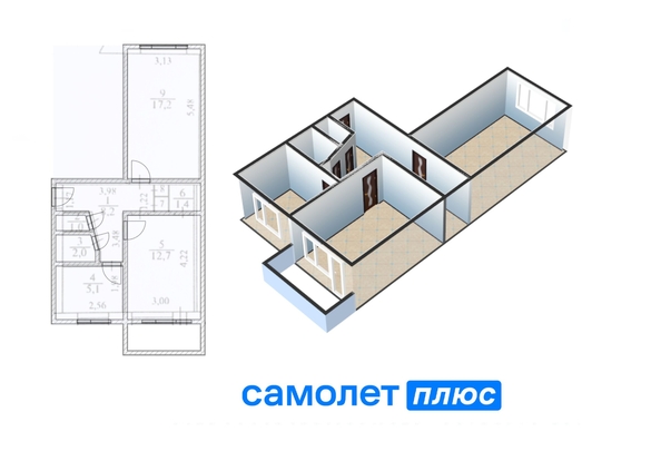 
   Продам 2-комнатную, 44.4 м², Радищева ул, 6

. Фото 2.