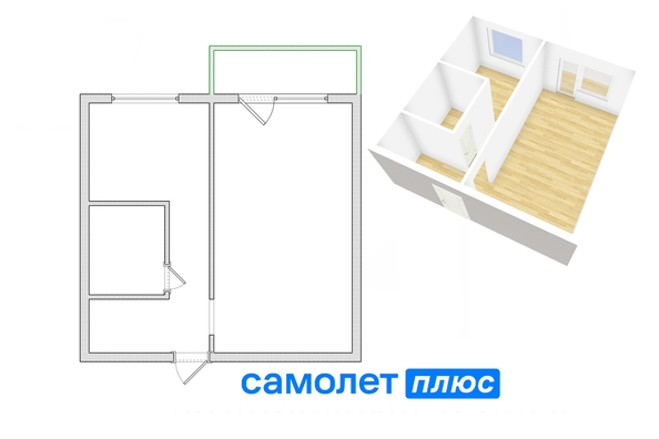 
  Продается 1-комн. квартира, 30.7 м², Шахтеров пр-кт, д. 36а
. Фото 3.