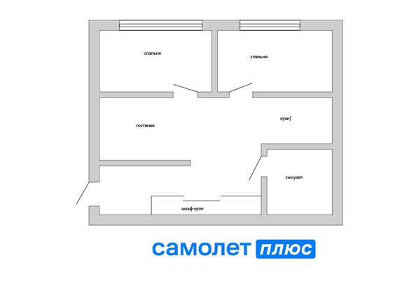 
   Продам 3-комнатную, 52 м², Московский пр-кт, 8к1

. Фото 2.