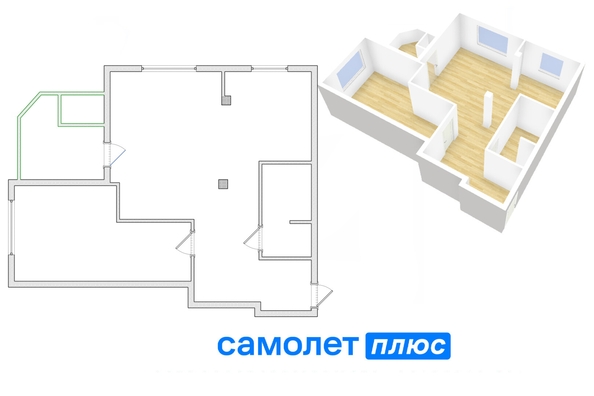 
  Продается 2-комн. квартира, 56.3 м², Дружбы ул, д. 3
. Фото 2.